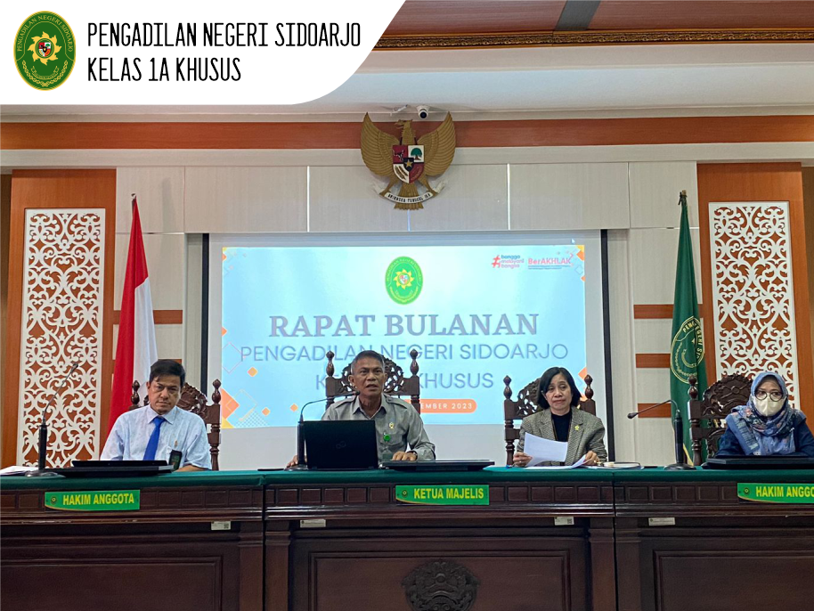 RAPAT BULANAN NOVEMBER 2023 PENGADILAN NEGERI SIDOARJO